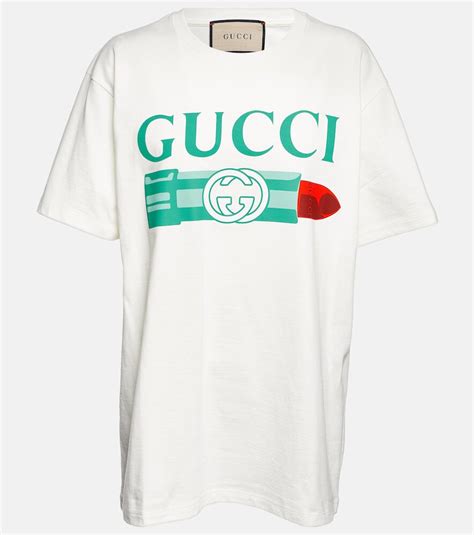 gucci logo print cotton jersey t shirt|gucci logo t shirt women's.